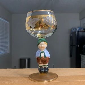 Vintage Goebel Hummel Wine Glass